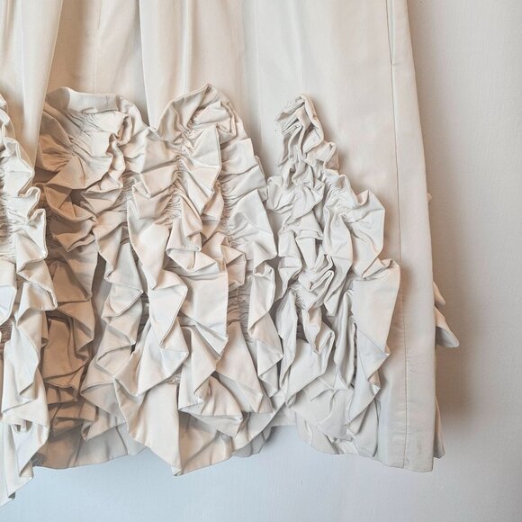 BCBGMaxazria 2009 Taylor Swift Off White-Beige Corozo VVV6D633 Lined Mini Dress - Picture 9 of 12